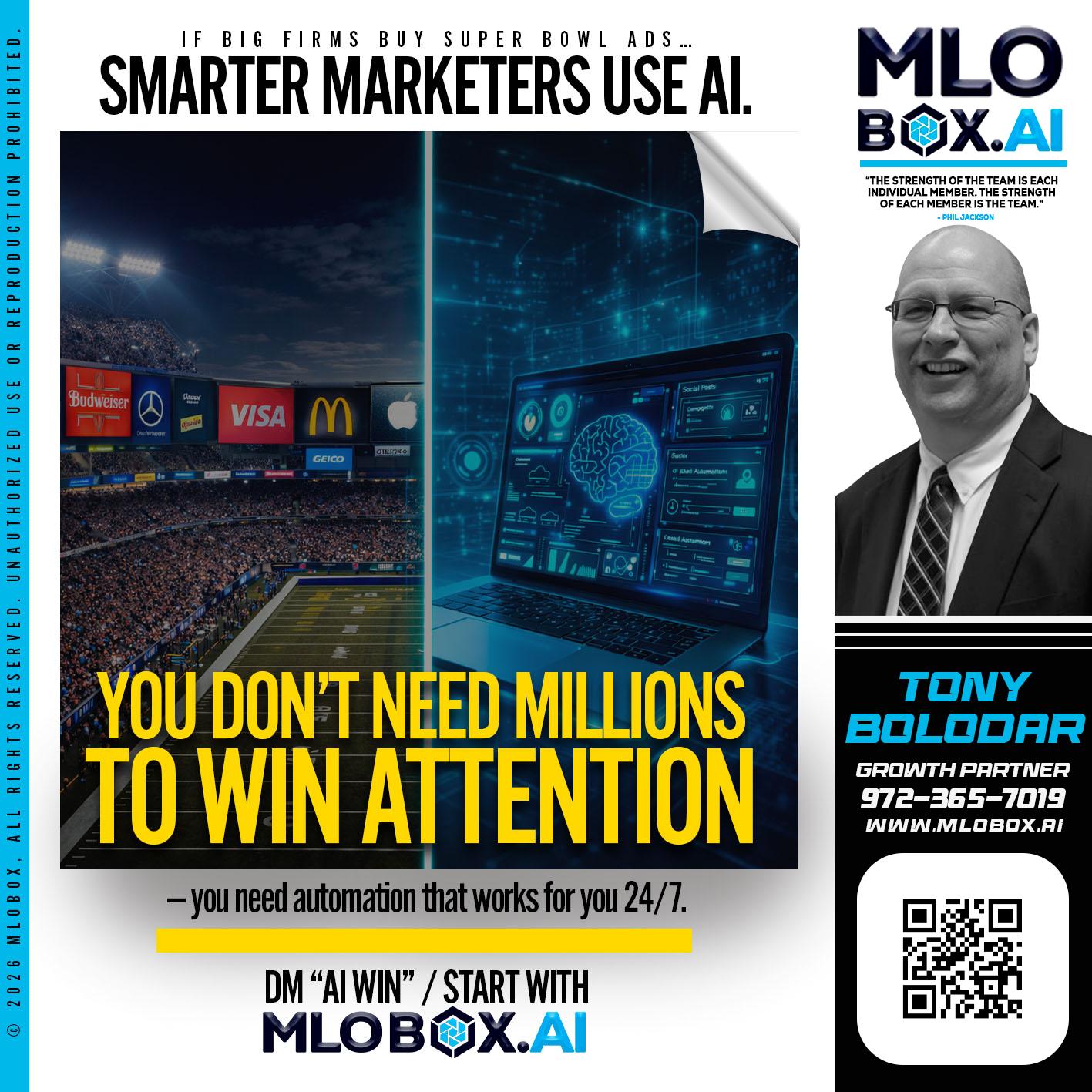 you don't need - Tony Bolodar -Loan Officer/Recruiter