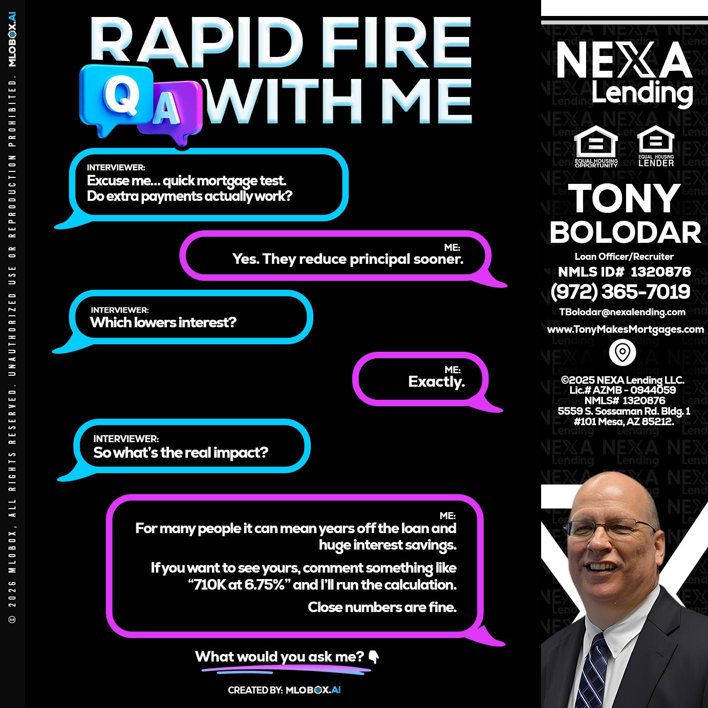 RAPID QA - Tony Bolodar -Loan Officer/Recruiter