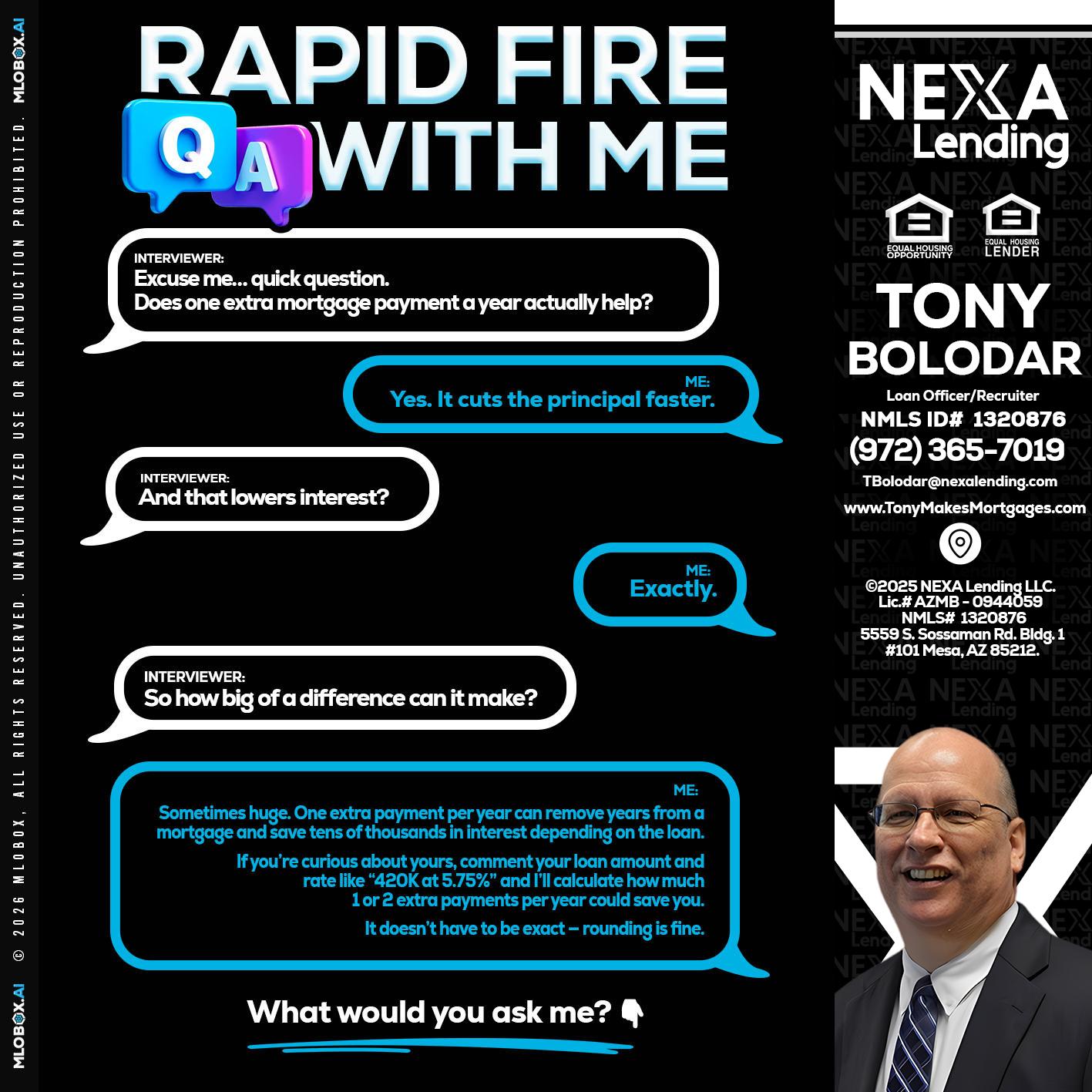 RAPID Q&A - Tony Bolodar -Loan Officer/Recruiter