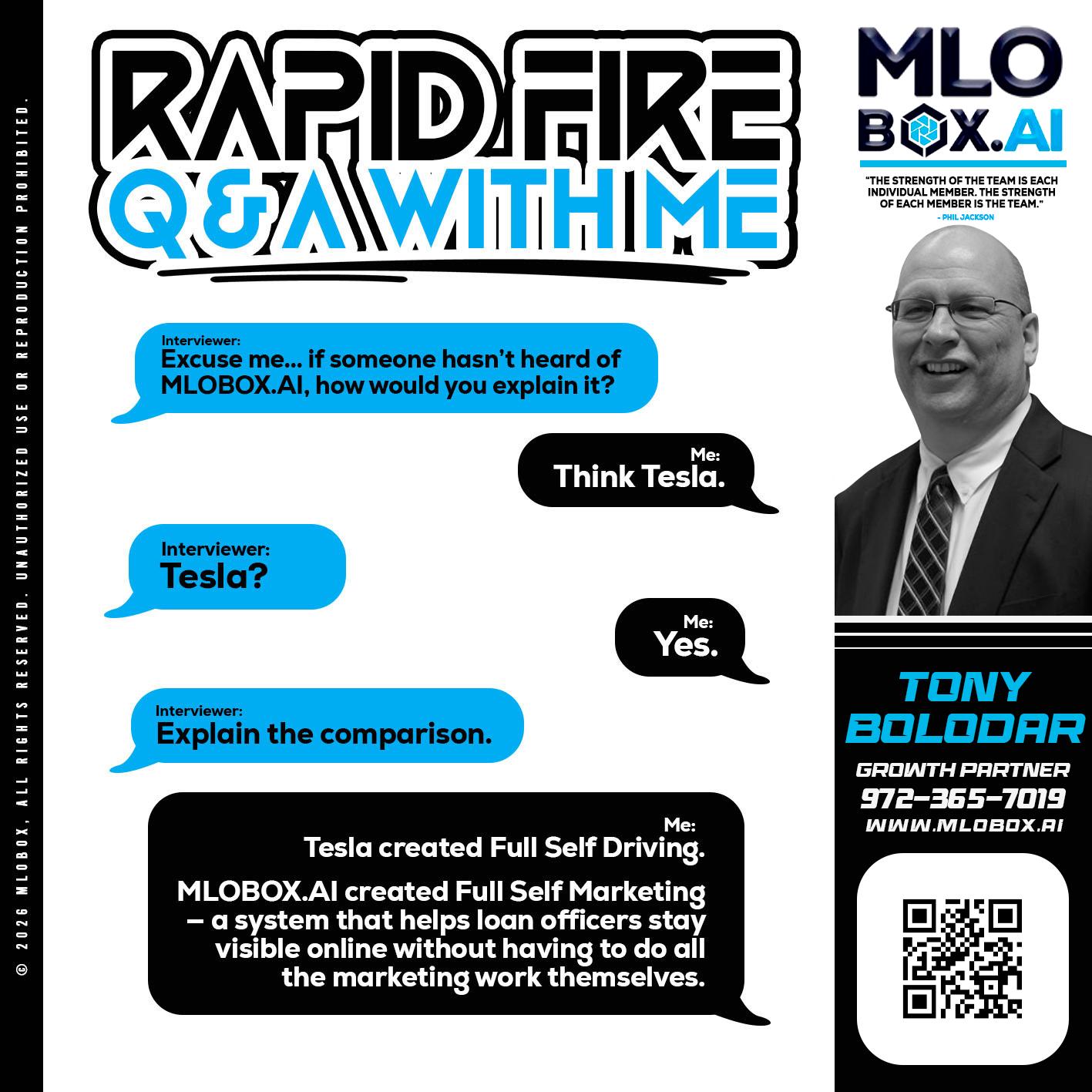 RAPID FIRE Q&A - Tony Bolodar -Loan Officer/Recruiter