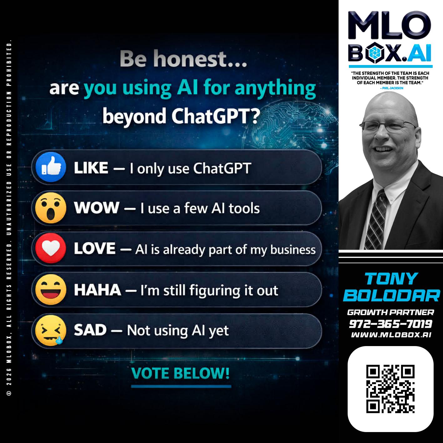 BE HONEST - Tony Bolodar -Loan Officer/Recruiter
