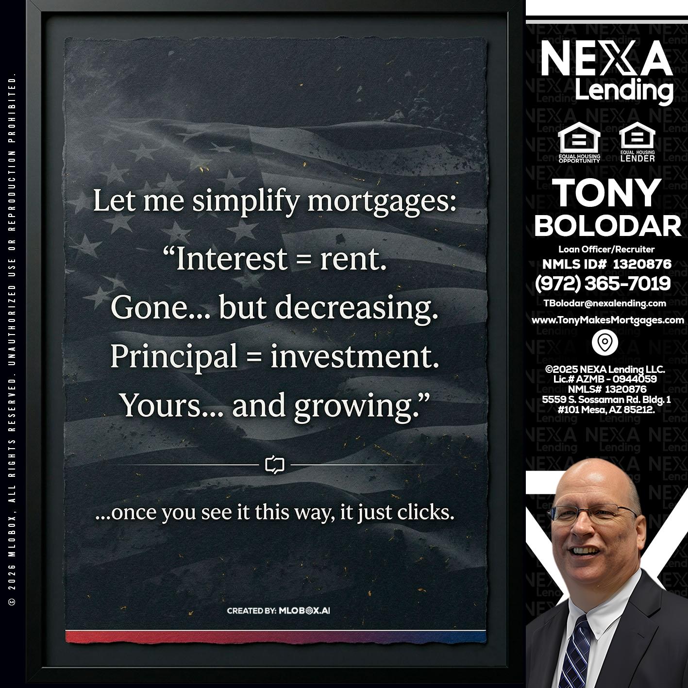 LET ME SIMPLIFY - Tony Bolodar -Loan Officer/Recruiter
