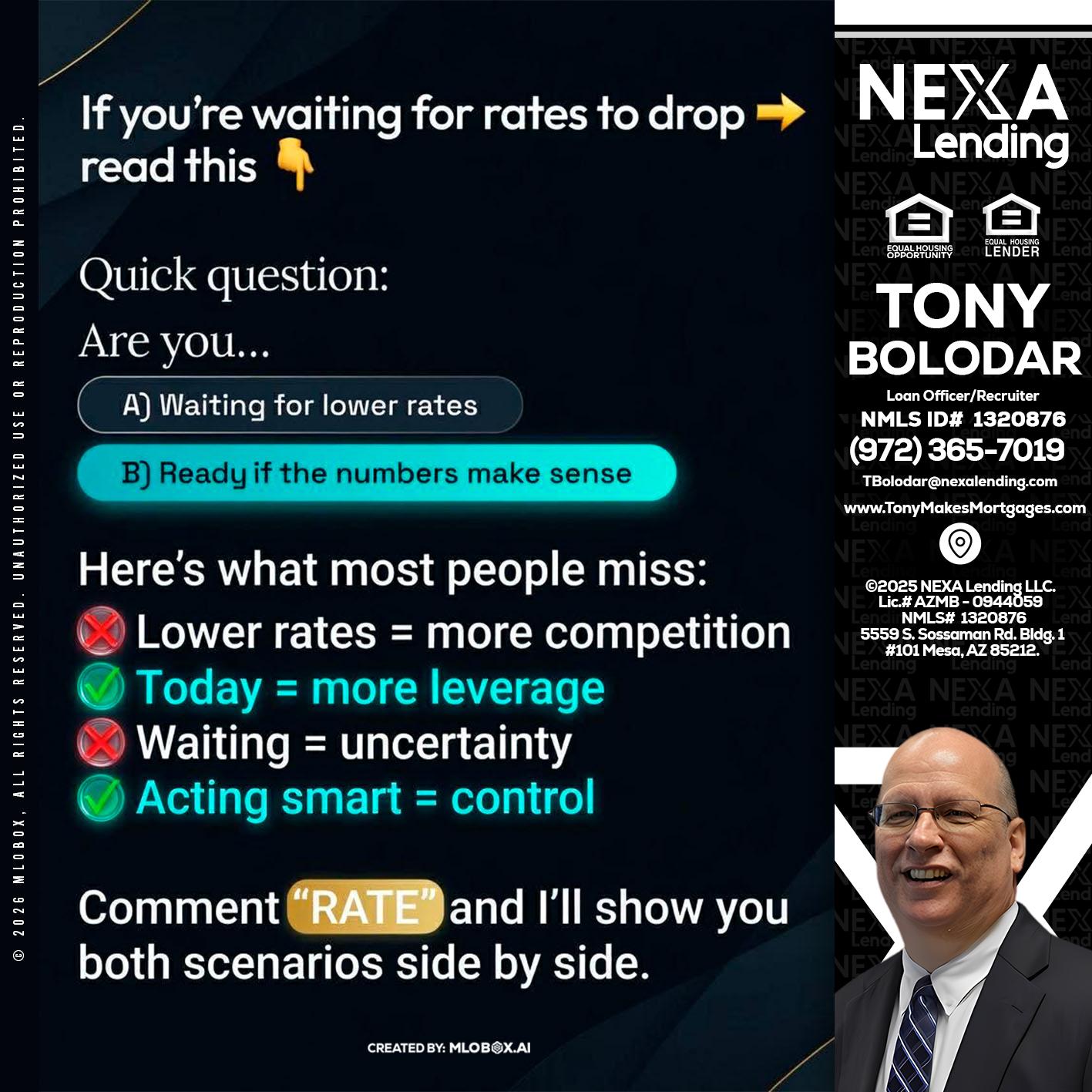 IF YOU ARE - Tony Bolodar -Loan Officer/Recruiter