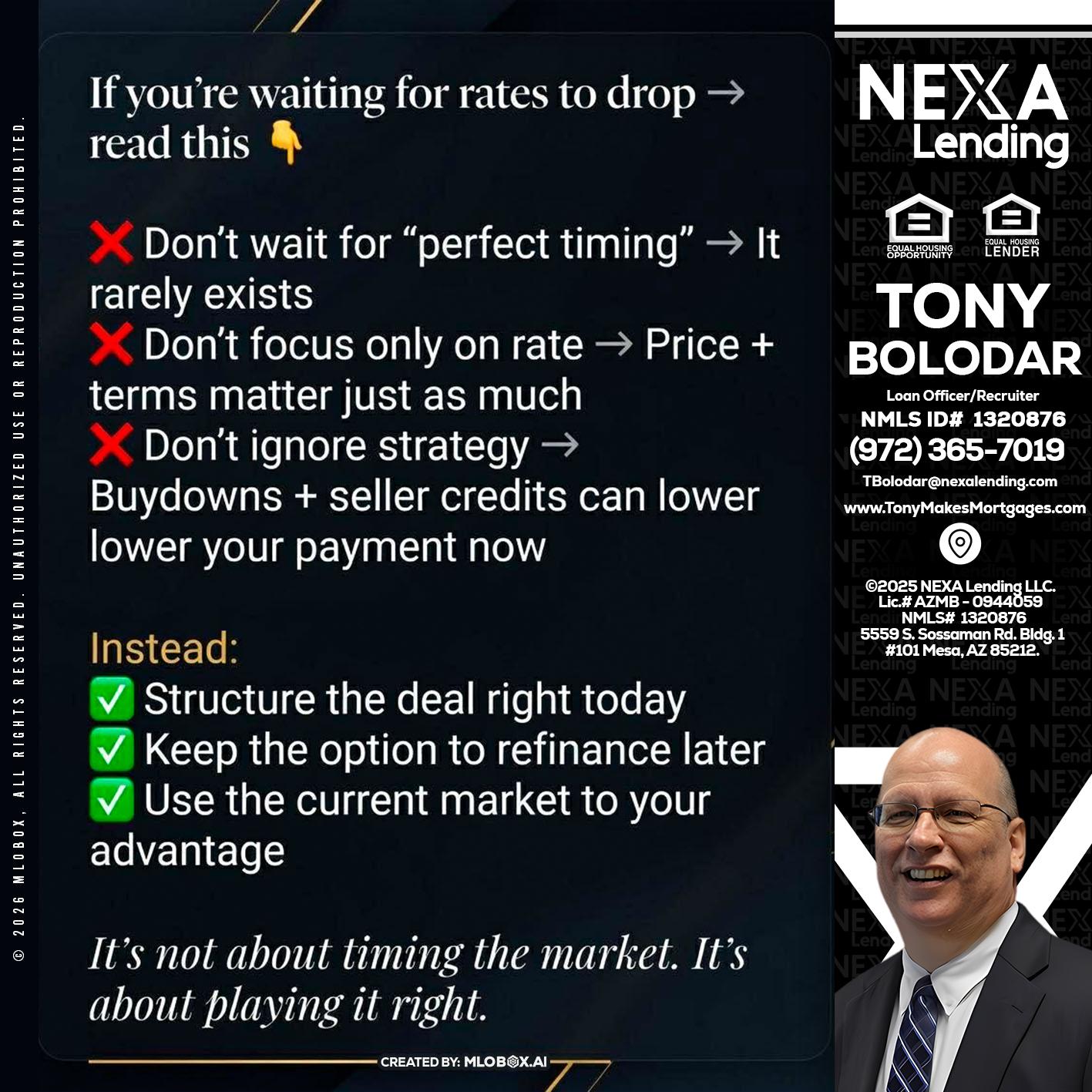IF YOU ARE - Tony Bolodar -Loan Officer/Recruiter