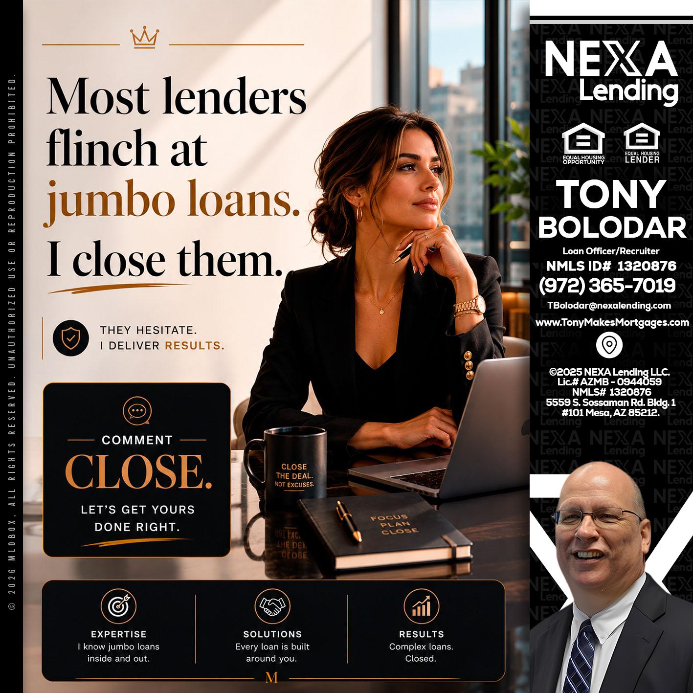 most lenders - Tony Bolodar -Loan Officer/Recruiter