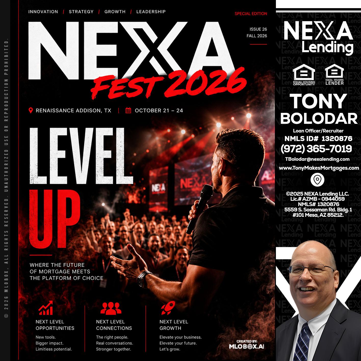 NEXA FEST 2026 - Tony Bolodar -Loan Officer/Recruiter