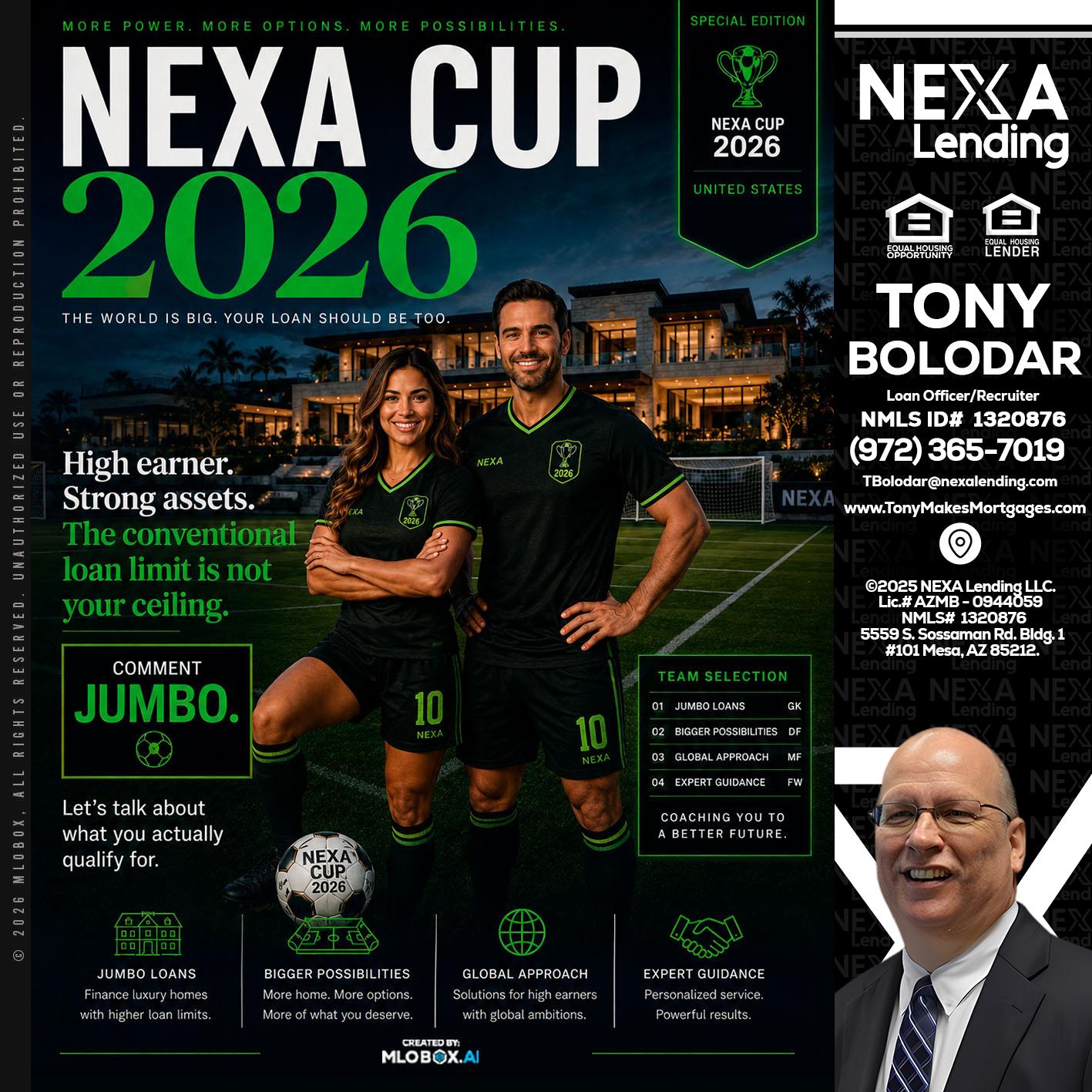 NEXA CUP 2026 - Tony Bolodar -Loan Officer/Recruiter