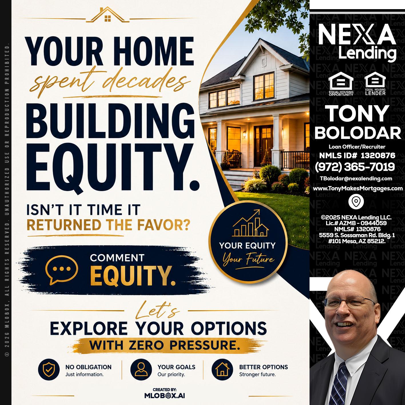 building equity - Tony Bolodar -Loan Officer/Recruiter