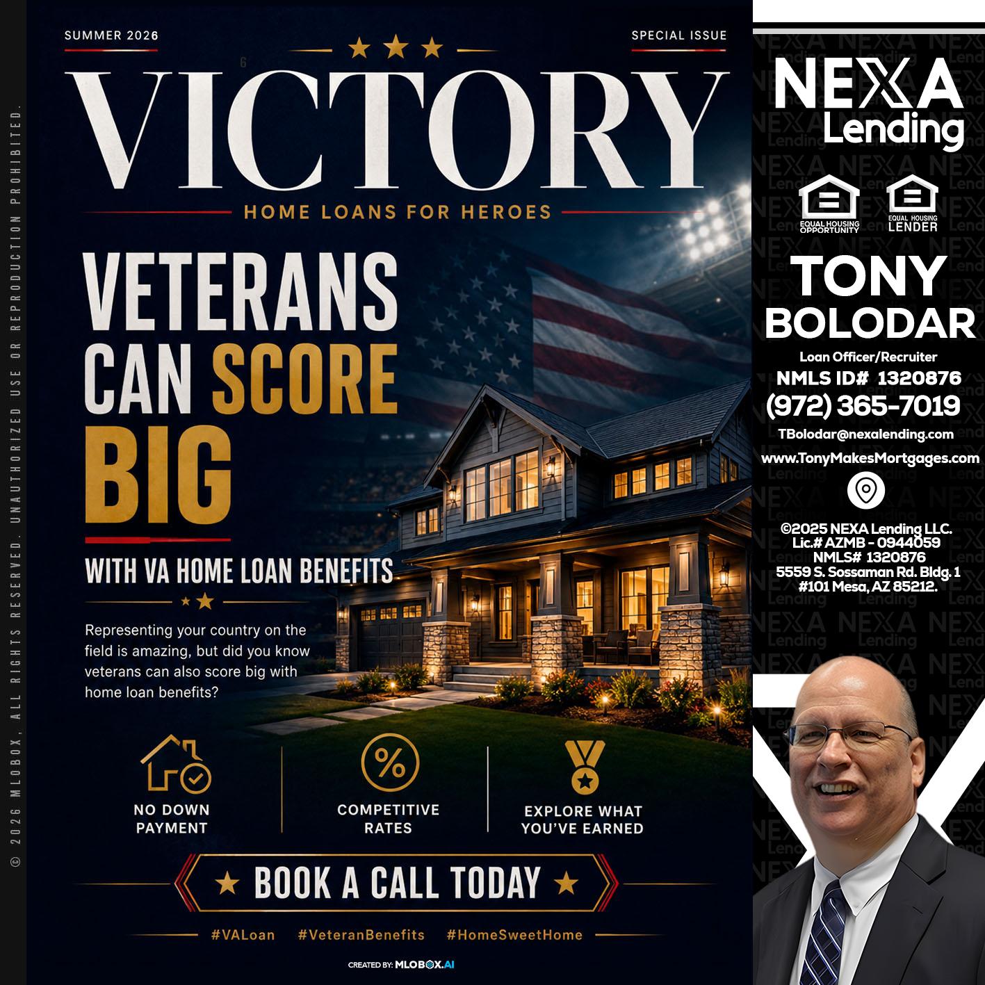 VICTORY - Tony Bolodar -Loan Officer/Recruiter