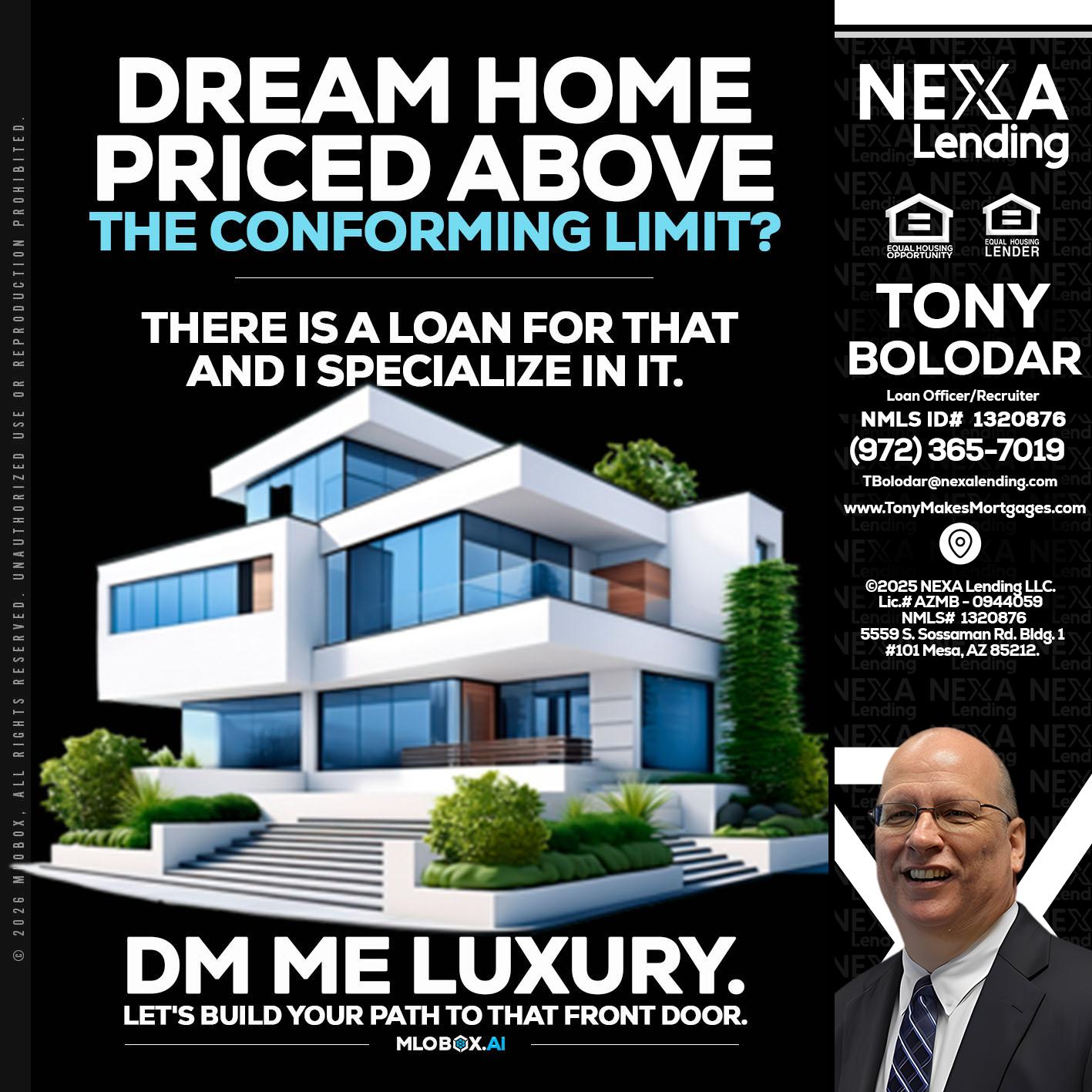 DREAM HOME - Tony Bolodar -Loan Officer/Recruiter