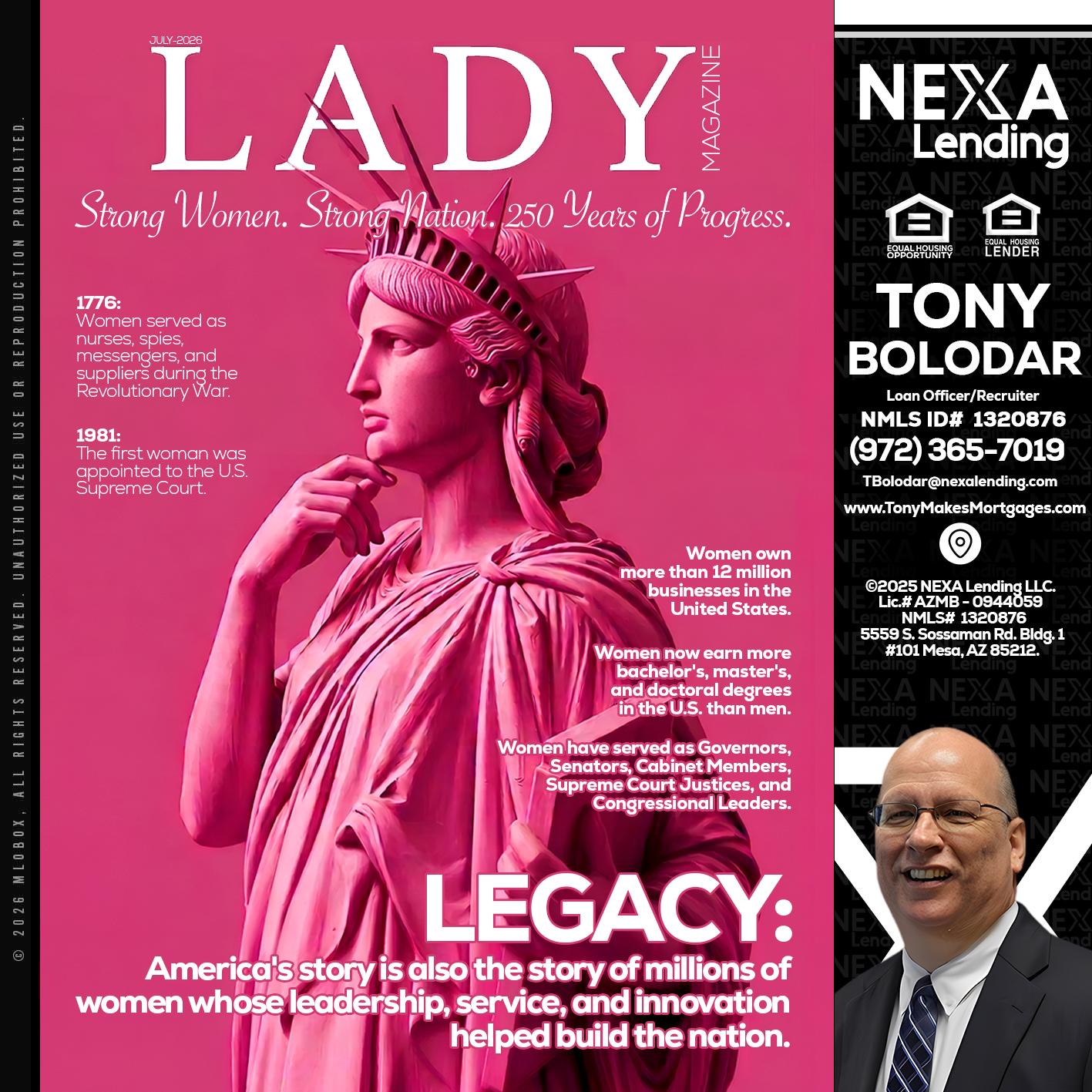 LADY LIBERTY! - Tony Bolodar -Loan Officer/Recruiter