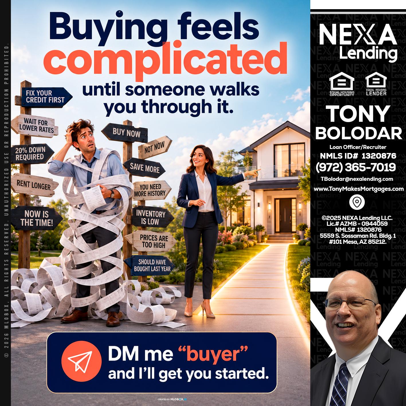buying feels - Tony Bolodar -Loan Officer/Recruiter
