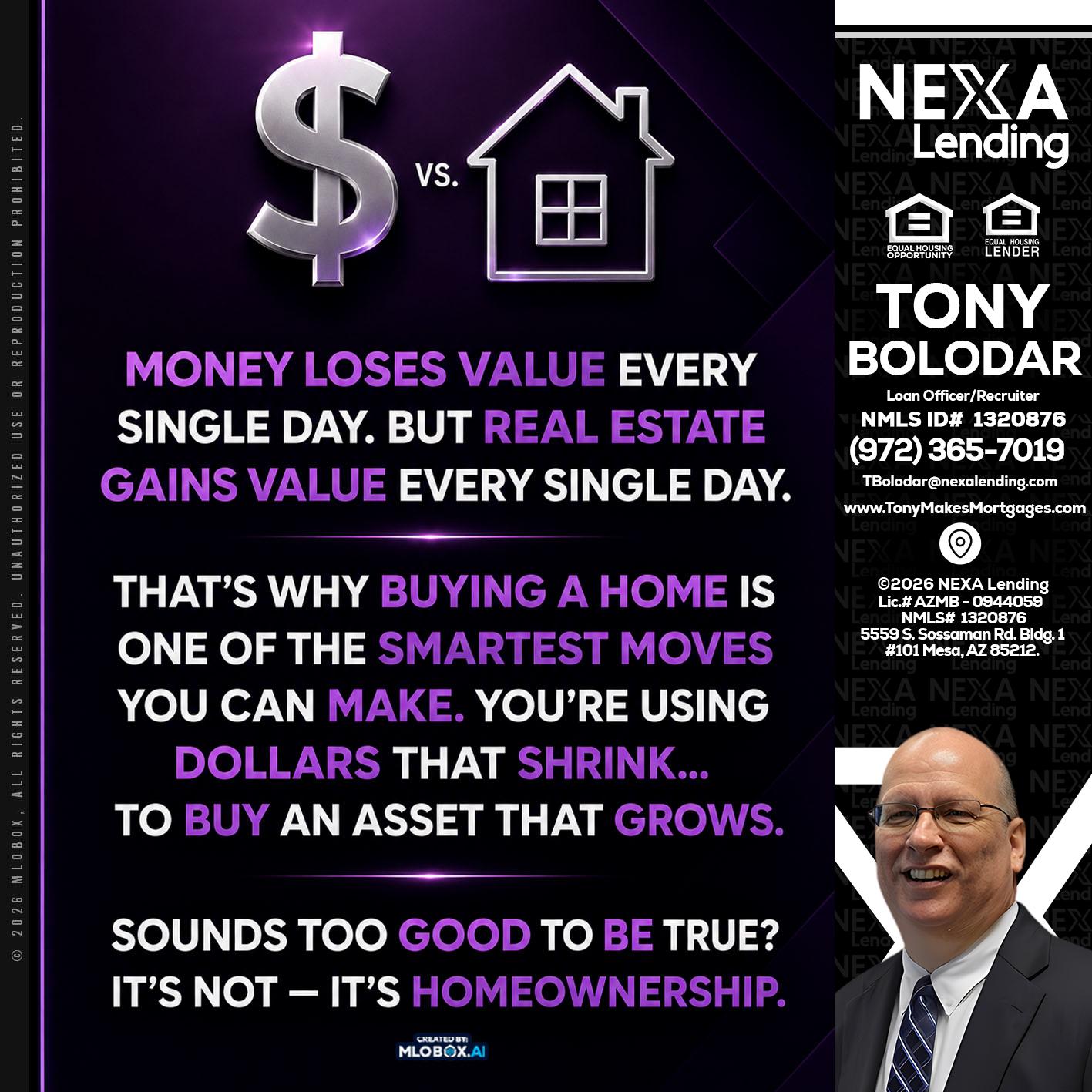 MONEY LOSES - Tony Bolodar -Loan Officer/Recruiter
