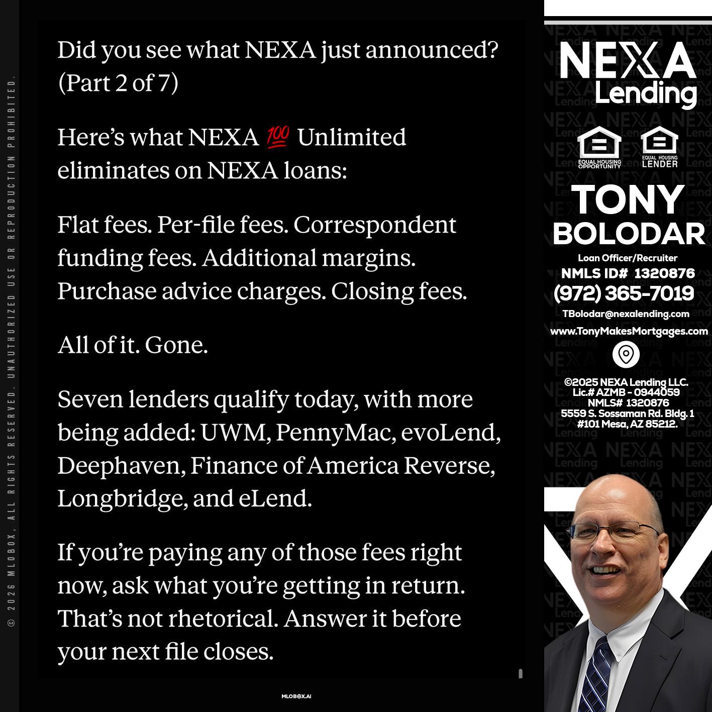 2 OF 7 - Tony Bolodar -Loan Officer/Recruiter