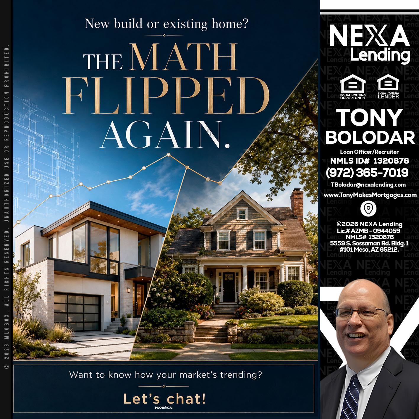 THE MATH FLIPED - Tony Bolodar -Loan Officer/Recruiter