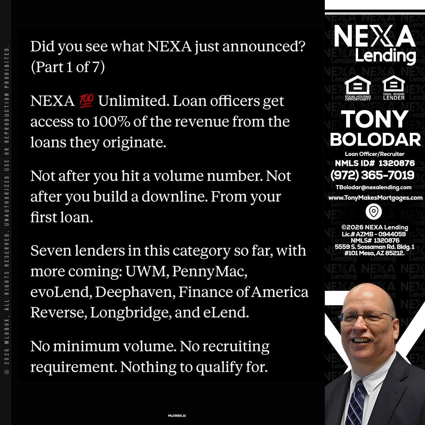 DID YOU KNOW - Tony Bolodar -Loan Officer/Recruiter