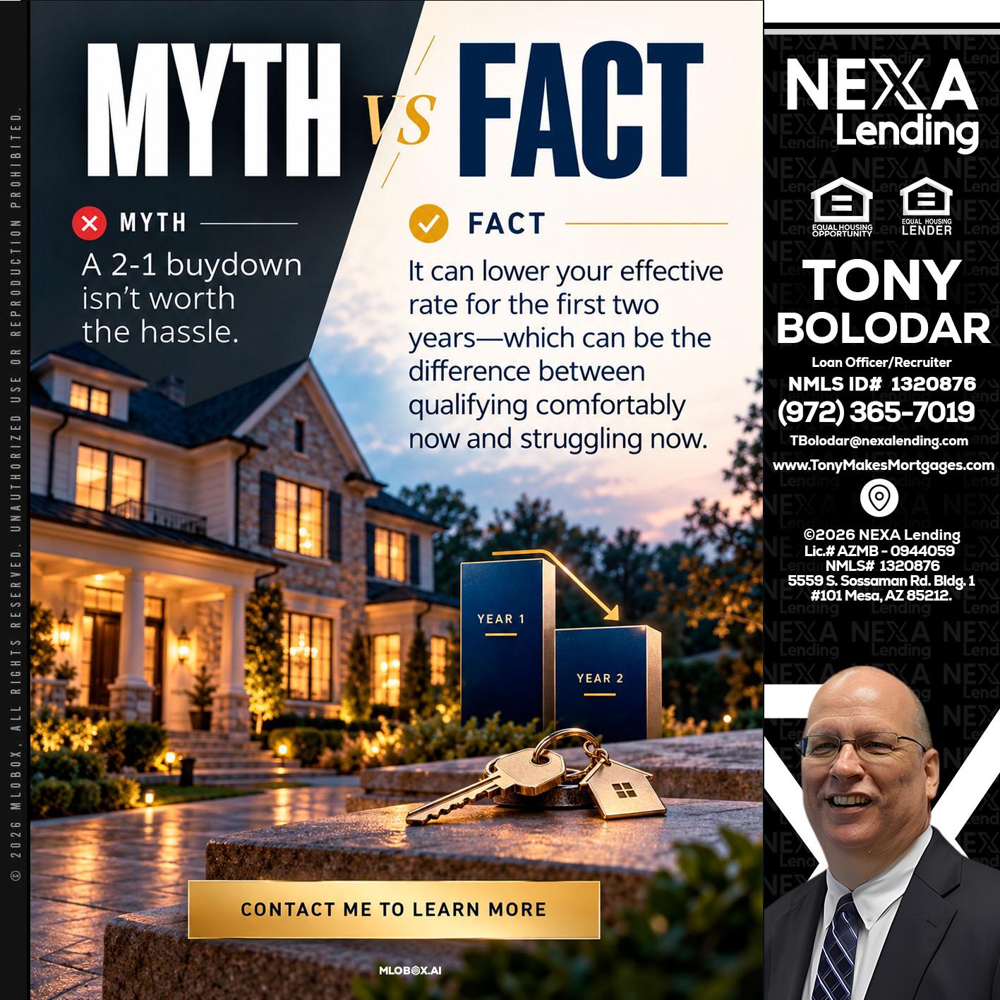 MYTH VS FACT - Tony Bolodar -Loan Officer/Recruiter