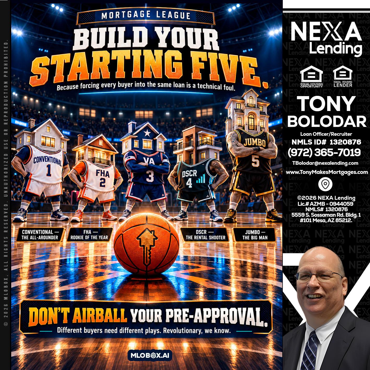 BUILD YOUR - Tony Bolodar -Loan Officer/Recruiter